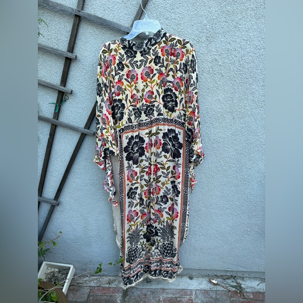Farm Rio Romantic Garden Floral High-Neck Maxi Dress - Picture 9 of 13